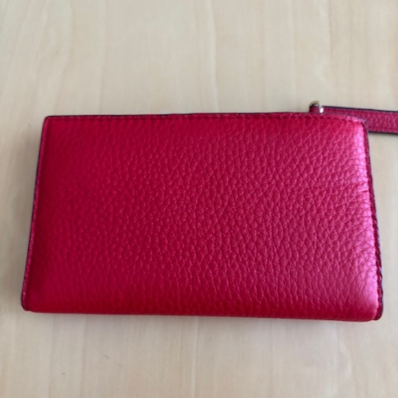 Kate Spade red leather bifold wallet - Picture 4 of 6